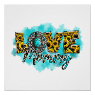 Muttertagsgeschenk | Liebe Floral Mommy Poster