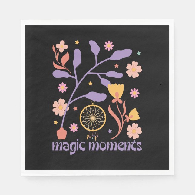 Muttertagsgeschenk | Magische Momente Serviette (Vorderseite)