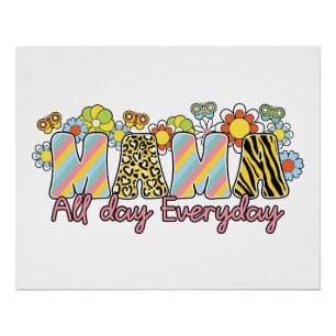 Muttertagsgeschenk Mama den ganzen Tag Poster
