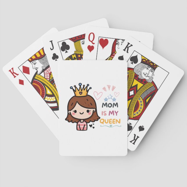 Muttertagsgeschenk | Mama ist meine Königin Spielkarten (Rückseite)