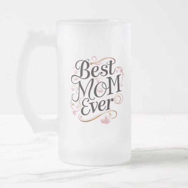 Muttertagsgeschenk Mattglas Bierglas (Links)