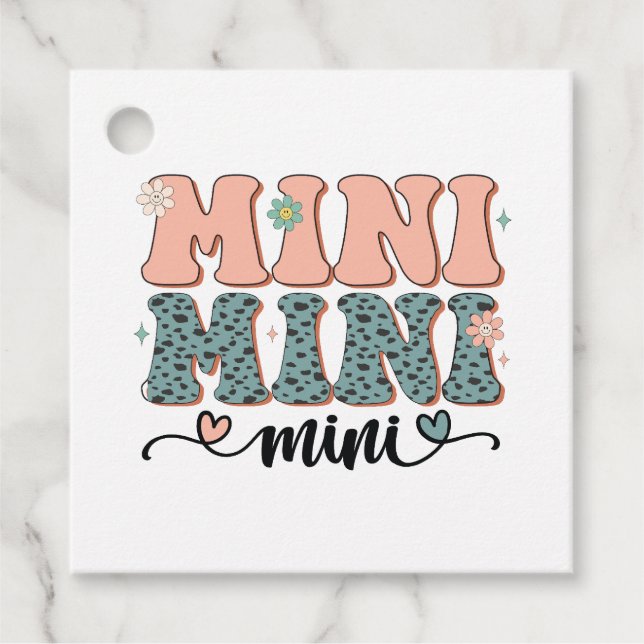 Muttertagsgeschenk | Mini Floral Geschenkanhänger (Vorderseite)