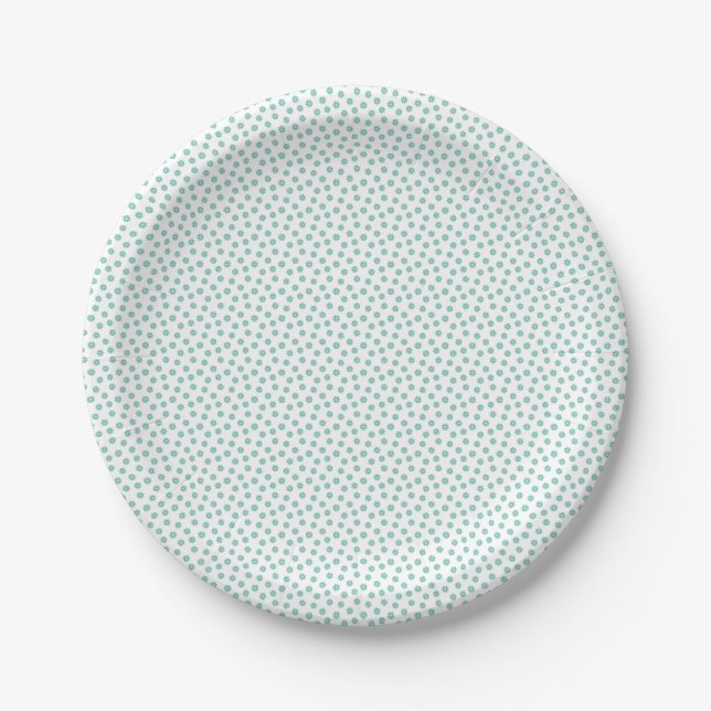 Muttertagsgeschenk | Mint Daisies Pappteller (Vorderseite)