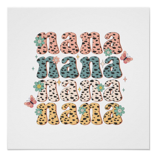 Muttertagsgeschenk | Nana Blume Poster (Vorderseite)