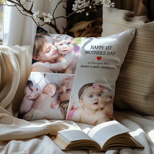 Muttertagsgeschenk | Niedliche FotoCollage Kissen (Von Creator hochgeladen)
