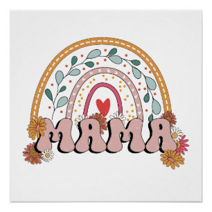 Muttertagsgeschenk   Rainbow Mama Poster