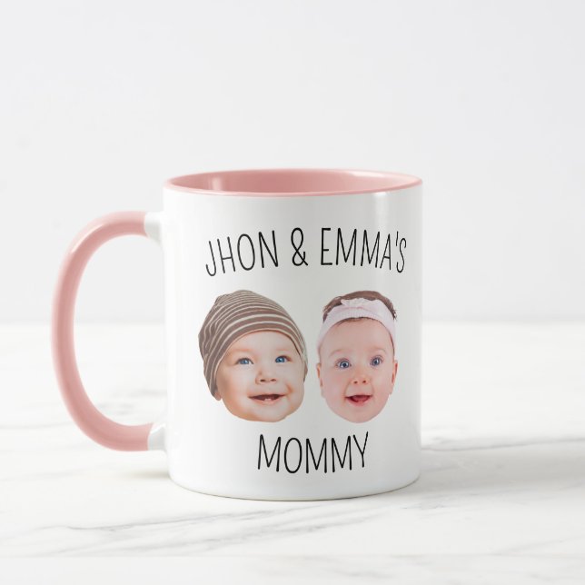 Muttertagsgeschenk Tasse, Personalisiertes Gesicht Tasse (Links)