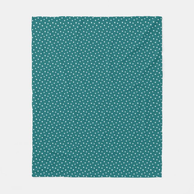 Muttertagsgeschenk | Tiny Daisies auf Aquamarin Fleecedecke (Vorderseite)