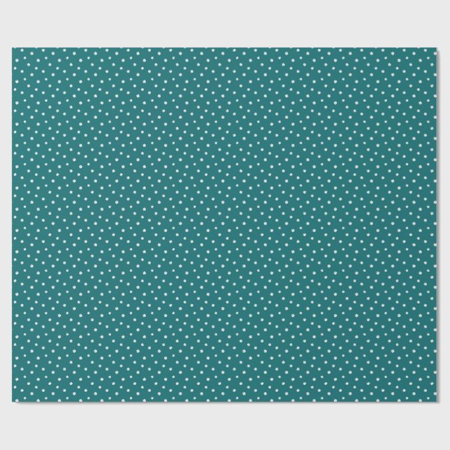 Muttertagsgeschenk | Tiny Daisies auf Aquamarin Geschenkpapier (Flach)