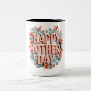Muttertagskaffee Zweifarbige Tasse