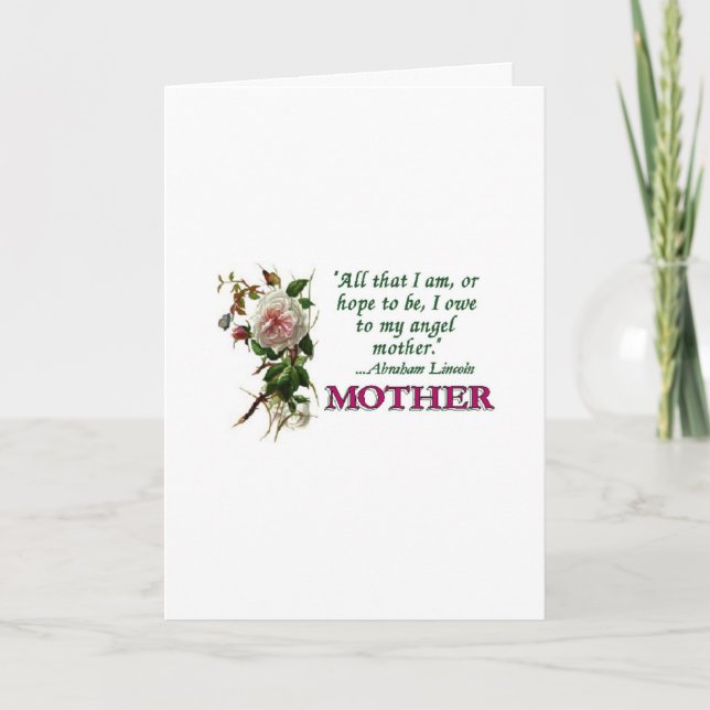 Muttertagskarte Antike Rose Karte (Vorderseite)
