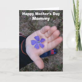 Muttertagskarte aus der Lila Blume des Kindes Karte