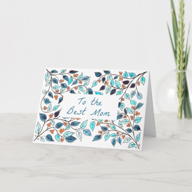 Muttertagskarte Bluegreen Karte (Vorderseite)