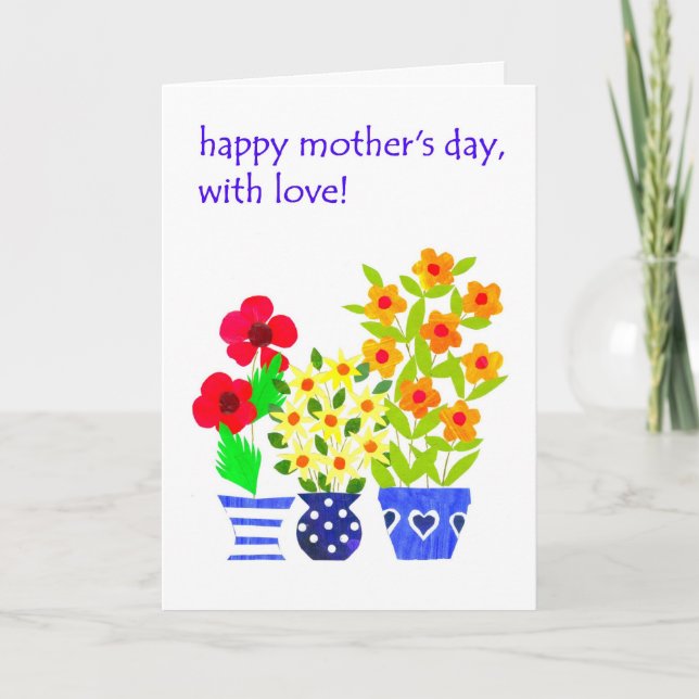 Muttertagskarte - Blume Power Karte (Vorderseite)