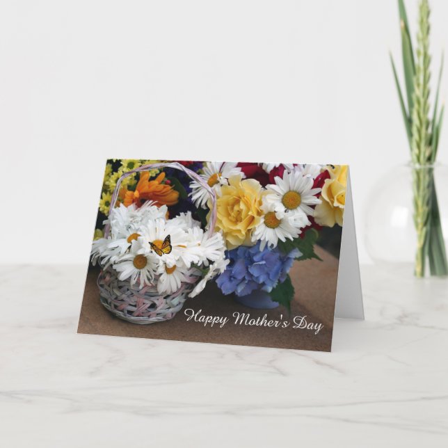 Muttertagskarte "Bouquet faltend" Karte (Vorderseite)