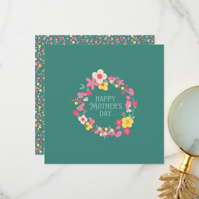 Muttertagskarte Dankeskarte (Vorderseite/Rückseite Beispiel)