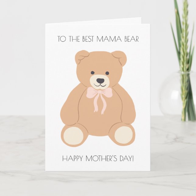 Muttertagskarte der Mama Bären Karte (Vorderseite)