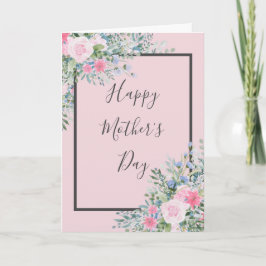 Muttertagskarte der Rose Wasserfarbe Karte