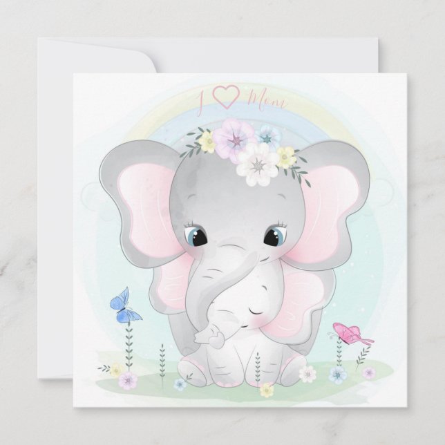 Muttertagskarte Feiertagskarte (Vorderseite)