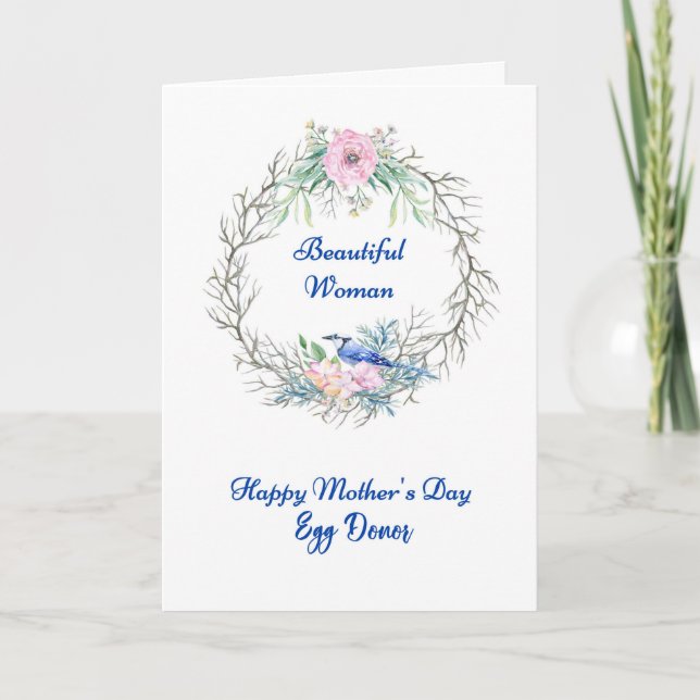 Muttertagskarte für Eierspender mit Blumenschaden Karte (Vorderseite)