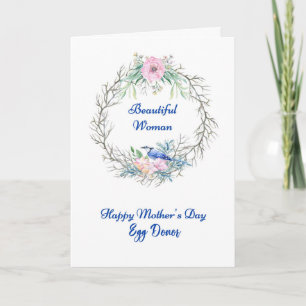 Muttertagskarte für Eierspender mit Blumenschaden Karte