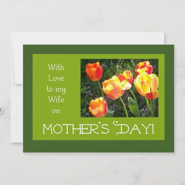 Muttertagskarte für eine Ehefrau Karte (Vorderseite)