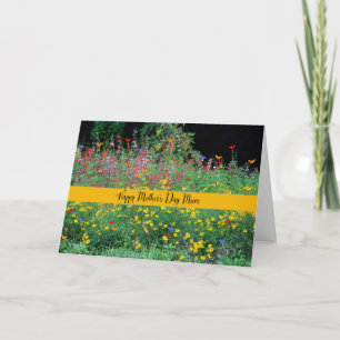 Muttertagskarte für Mama mit Wildblumen Karte