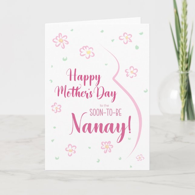 Muttertagskarte für schwangere Nanay Karte (Vorderseite)