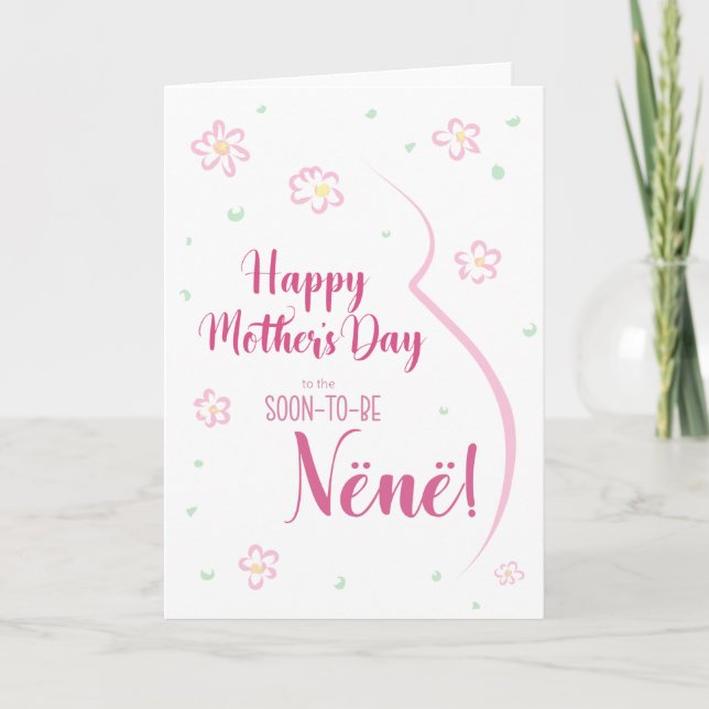 Muttertagskarte für Schwangere Nënë Karte (Vorderseite)