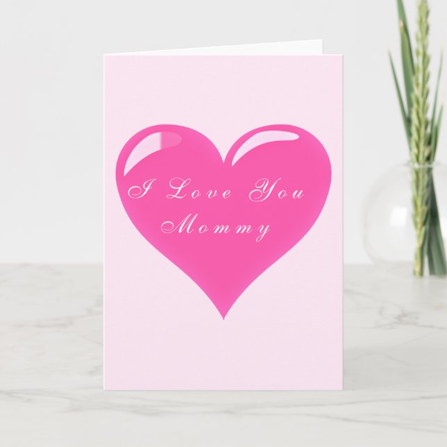 Muttertagskarte Herztext - Ich Liebe Mami Karte (Vorderseite)