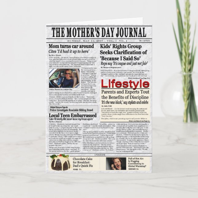 Muttertagskarte Karte (Vorderseite)