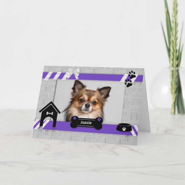 Muttertagskarte Lila vom Hund Karte (Vorderseite)