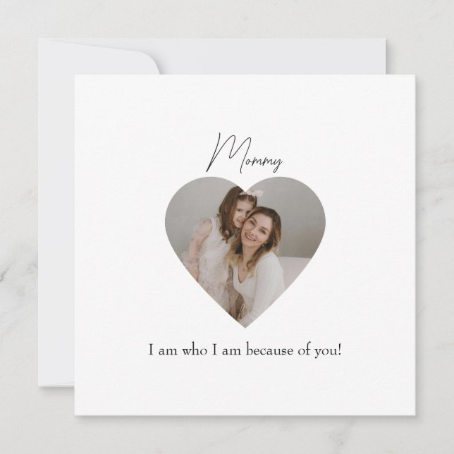 Muttertagskarte mit Herz-Foto Feiertagskarte (Vorderseite)