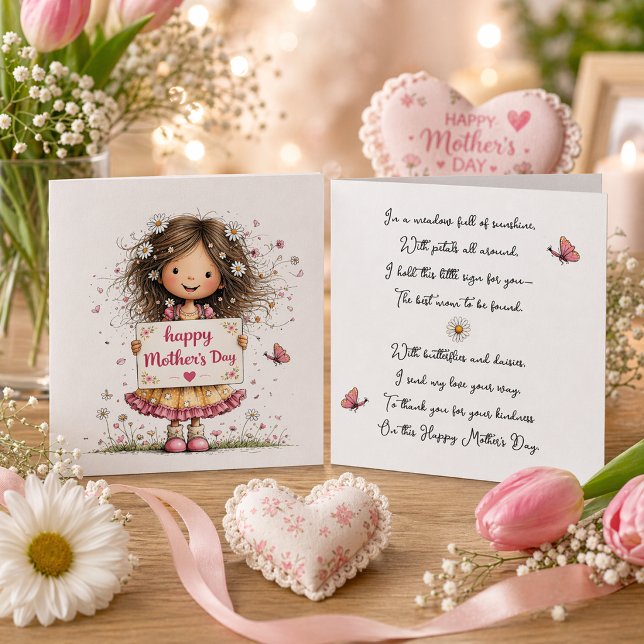 Muttertagskarte mit Kinderillustration (Von Creator hochgeladen)