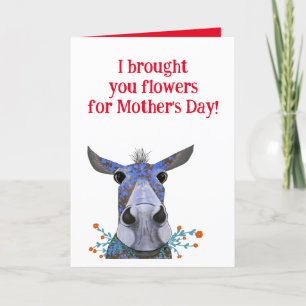 Muttertagskarte mit Mule & Blume Feiertagskarte