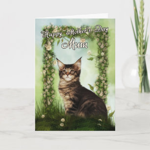 Muttertagskarte mit Niedlicher Katze Karte