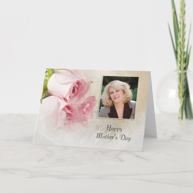 Muttertagskarte mit Rose Karte (Vorderseite)