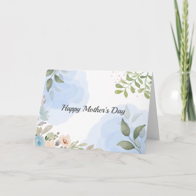 Muttertagskarte mit schöner Blume Dankeskarte (Vorderseite)