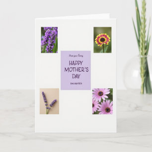 Muttertagskarte mit violetter Blume Karte