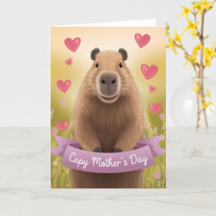Muttertagskarte Mum Niedlich Capybara Geschenk Karte
