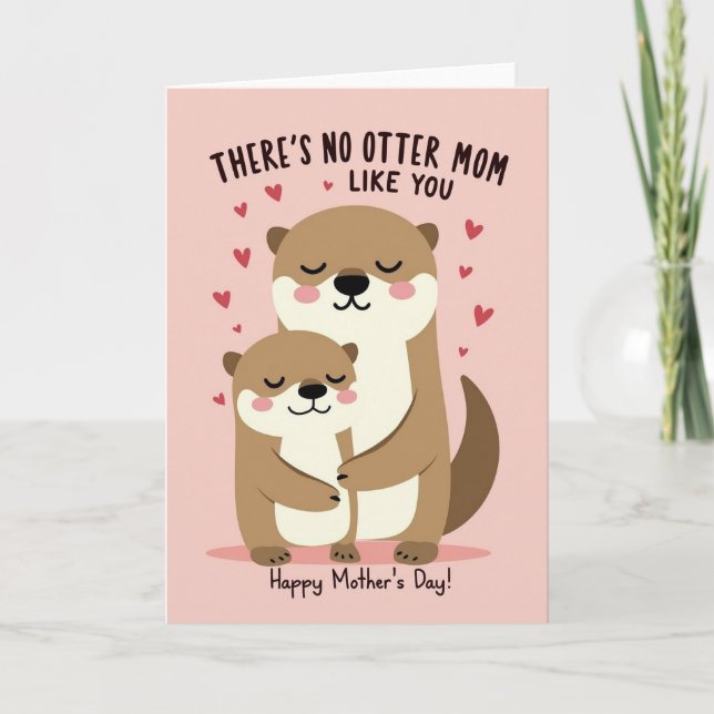 Muttertagskarte Otter Liebe Karte (Vorderseite)