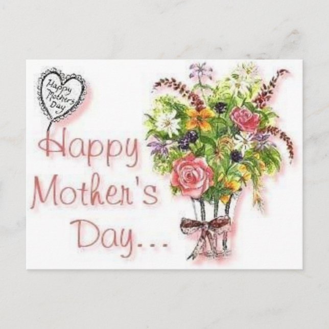 Muttertagskarte Postkarte (Vorderseite)