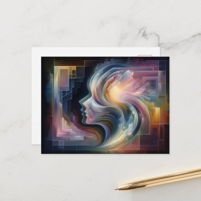 Muttertagskarte Postkarte (Vorderseite/Rückseite Beispiel)