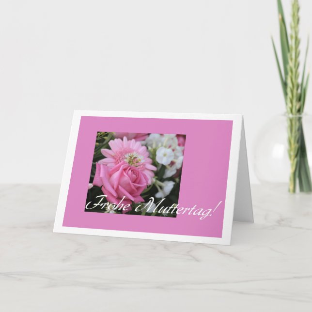 Muttertagskarte Rosa Karte (Vorderseite)