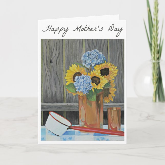 Muttertagskarte Sunflower Bouquet Karte (Vorderseite)