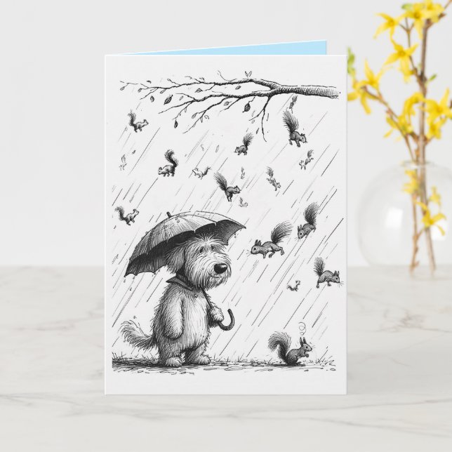 Muttertagskarte vom Hund Karte (Gelbe Blume)