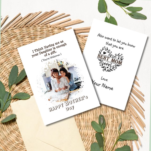 Muttertagskarte von der Tochter Feiertagskarte (Von Creator hochgeladen)