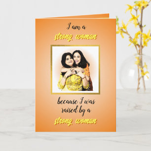 Muttertagskarte von erwachsener Tochter an ältere  Karte