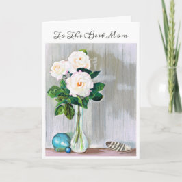 Muttertagskarte Weiße Rosen Karte