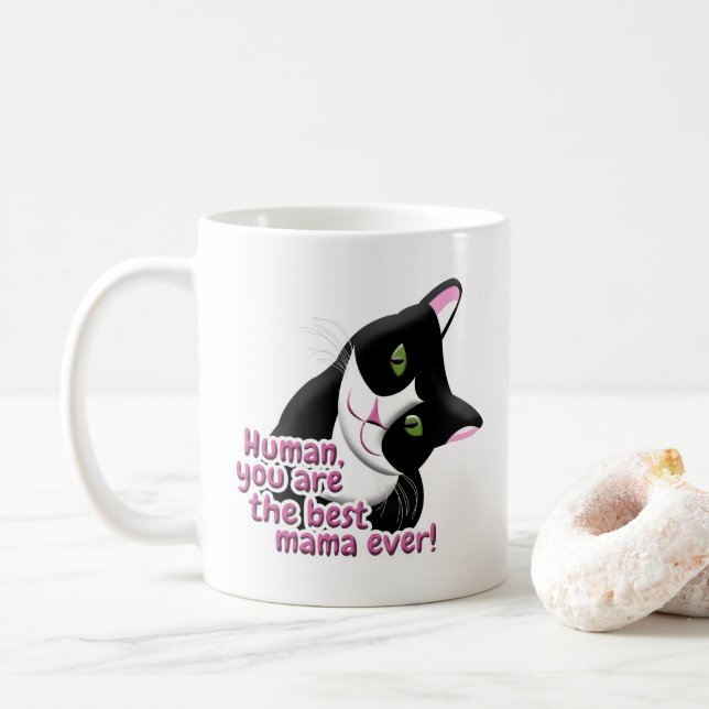 Muttertagskatze Kaffeetasse (Mit Donut)